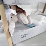 Tutti Bambini CoZee Air Rocking Bedside Crib, Oak & Silver