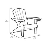 Keter Alpine Adirondack Chair in Grey with Cup Holder