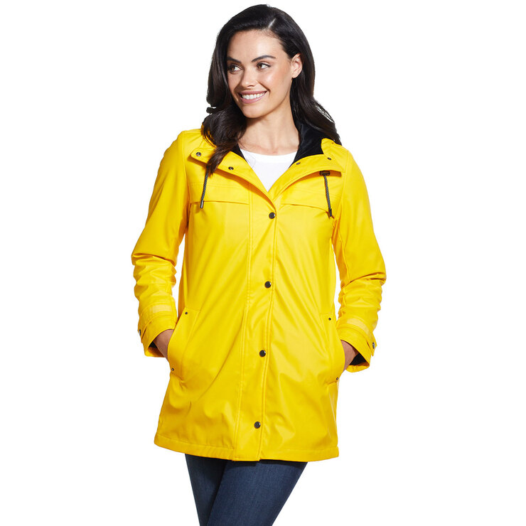 Weatherproof Women's Slicker Jacket in Yellow, Extra Large | Costco UK