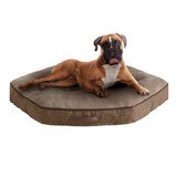 Kirkland Signature Hexagon Napper Pet Bed 42" (106.7cm) in Brown Faux Fur