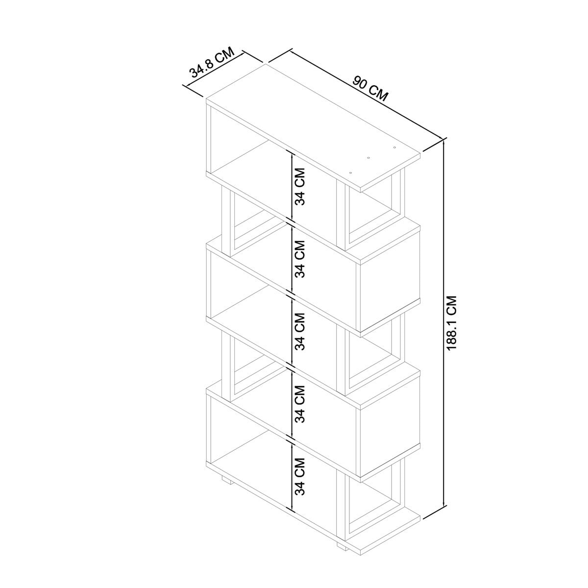 Bentley Designs Tivoli Open Display Bookcase | Costco UK