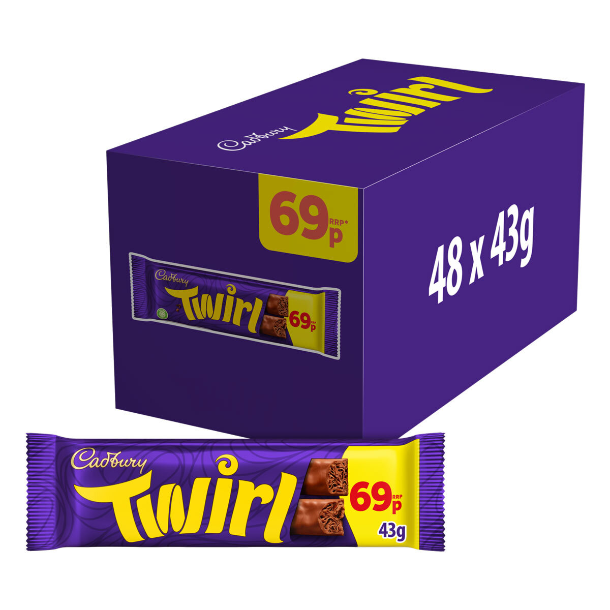 Cadbury Twirl PMP 69p, 48 x 43g