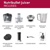 Front Profile Nutribullet Juicer with all attachments