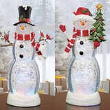 Snowman Lantern with LED Lights, Assortment of 2