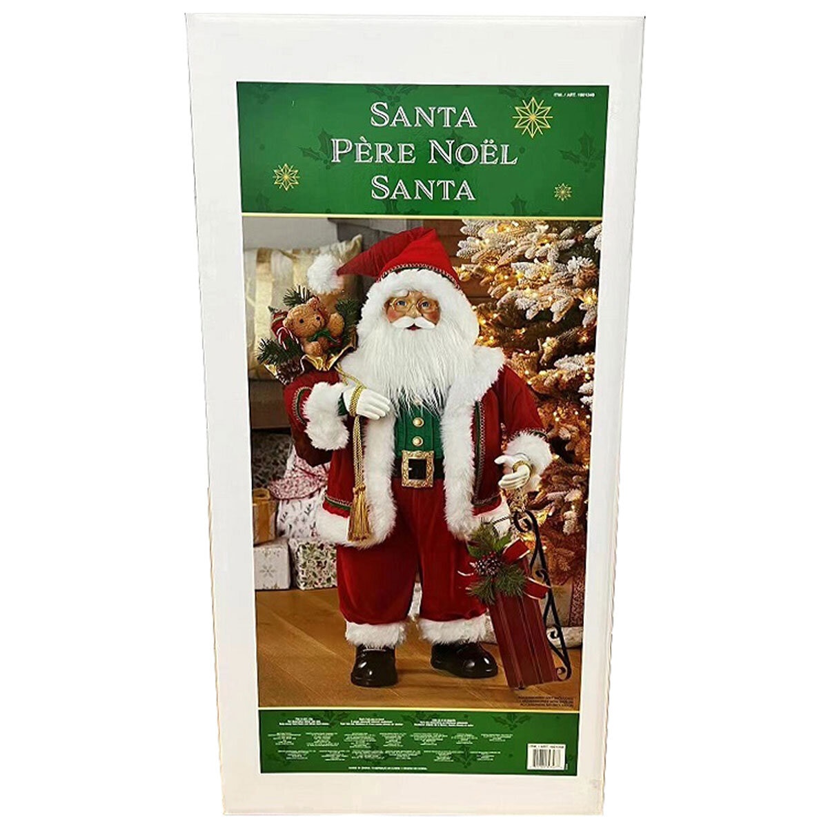 36 Inch (91.5cm) Fabric Traditional Standing Santa