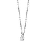 0.33ct Round Brilliant Cut Diamond Solitaire Pendant, 18ct White Gold