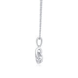 0.20ctw Round Brilliant Cut Diamond Knot Pendant, 18ct White Gold