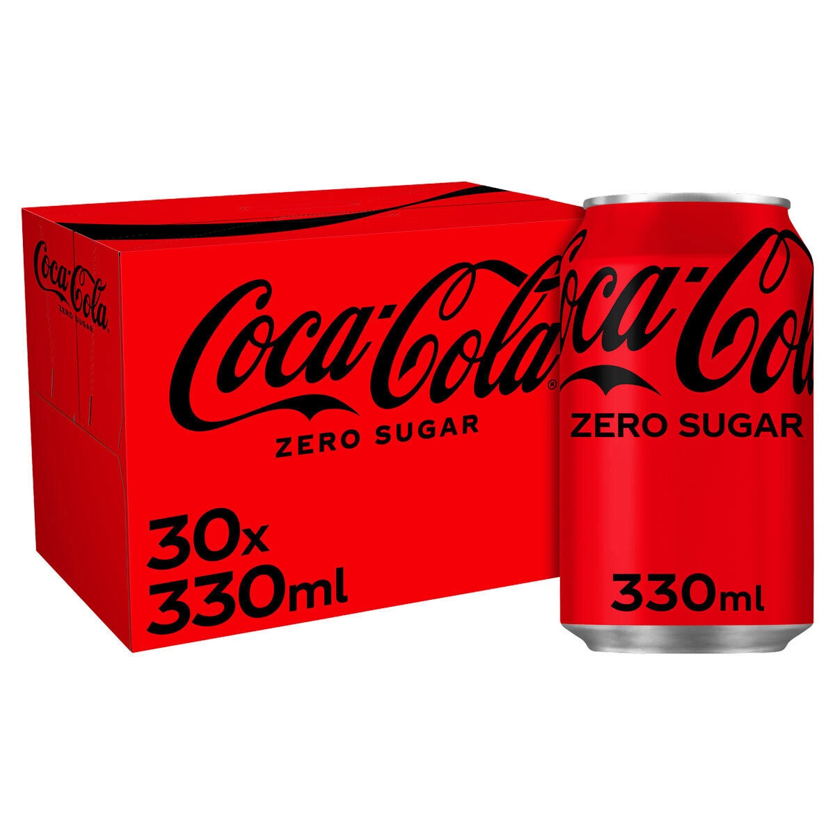 Coca Cola Zero Sugar Cans, 30 x 330ml