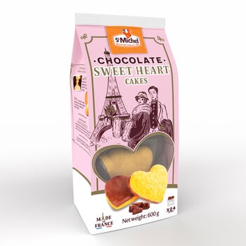 St Michel Milk Chocolate Sweetheart Cakes, 24 Pack