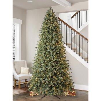 9ft (2.7m) Pre-Lit Aspen Artificial Christmas Tree with 2,700 Colour Changing Micro LED Lights