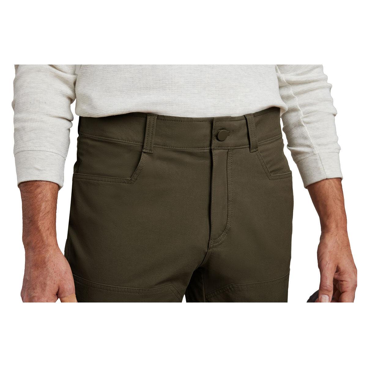 Kirkland Signature Men's Stretch Tech Pant in Brown