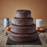 The Original Cake Company 4 Tiered Naked Chocolate Sponge Cake