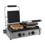 Dualit Double Contact Grill one half closed with paninis