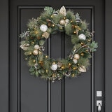 Buy 30" Decorated Gold Wreath Lifestyle image 2 at costco.co.uk