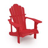 Leisure Line Adirondack Faux Wood Garden Chair in Red Leisure Line Adirondack Faux Wood Garden Chair in Red