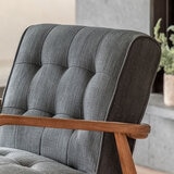 Gallery Humber Dark Grey Linen Armchair