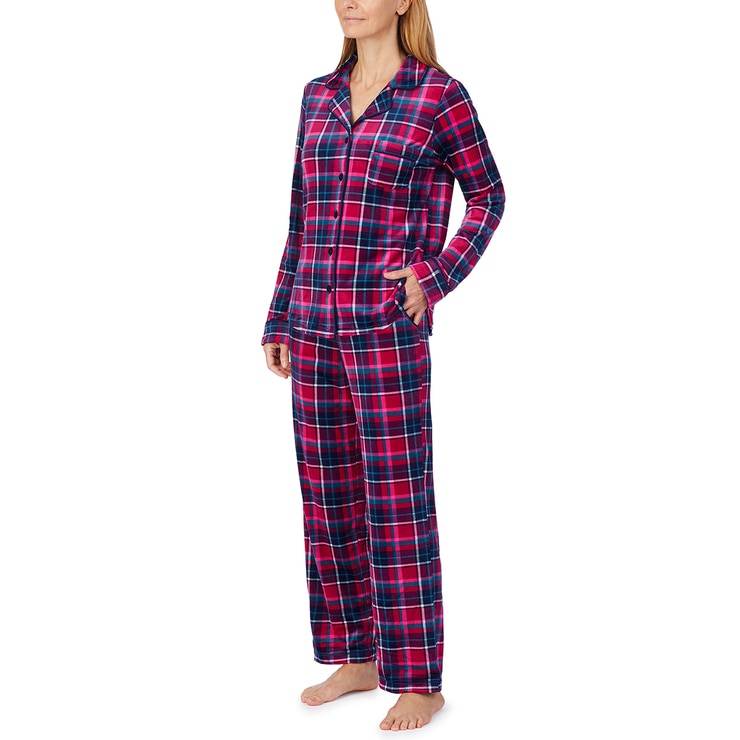 Carole Hochman Women's Silky Fleece Notch Collar 2 Piece Pyjama Set in ...