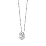 1.35ctw Round Brilliant Cut Diamond Halo Pendant, 14ct White Gold