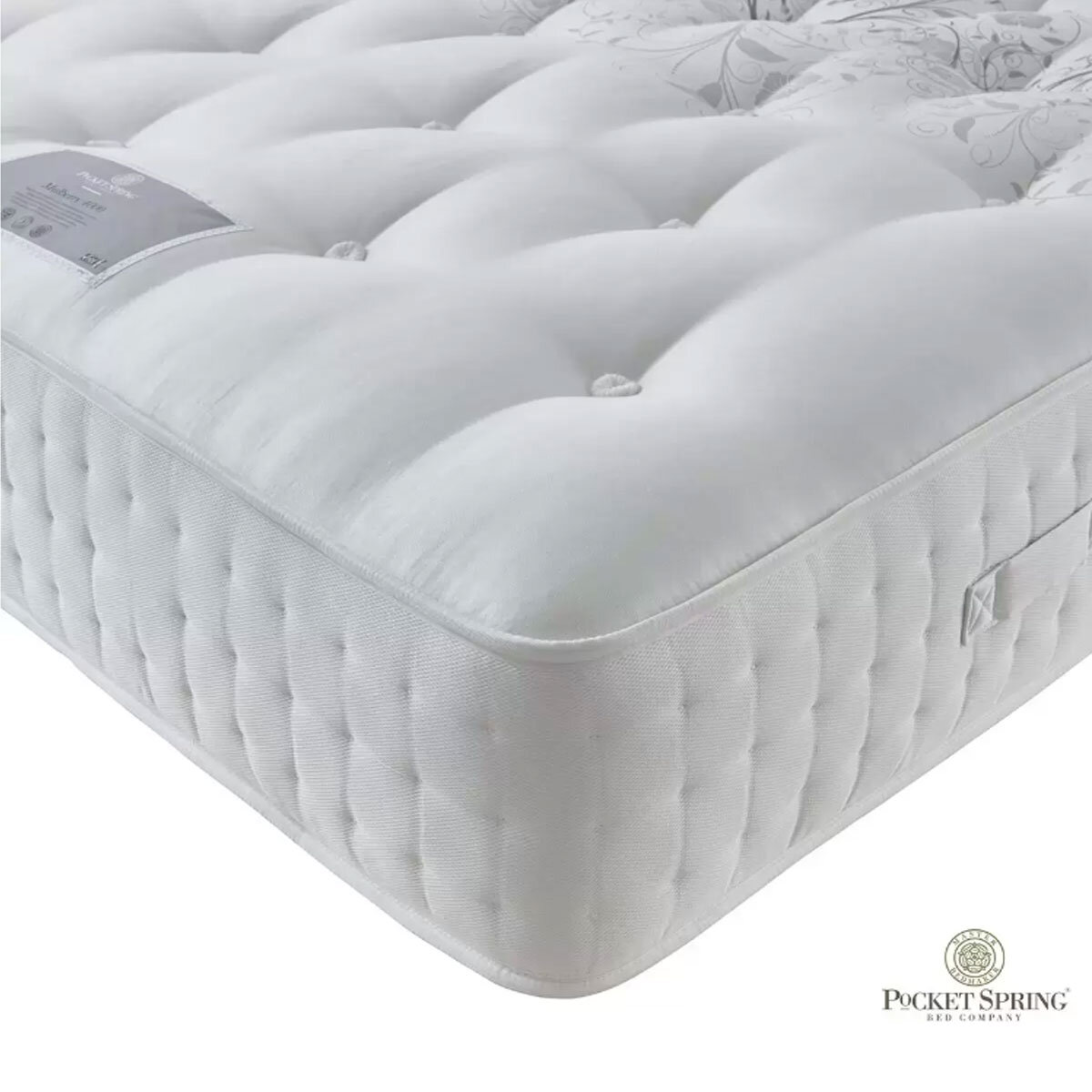 Pocket Spring Bed Company Mulberry Mattress & Pebble Grey Ottoman Divan with 4 Drawers in 3 Sizes