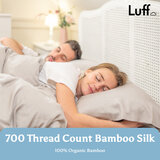 Luff 700 Thread Count 100% Organic Bamboo Duvet Set Grey