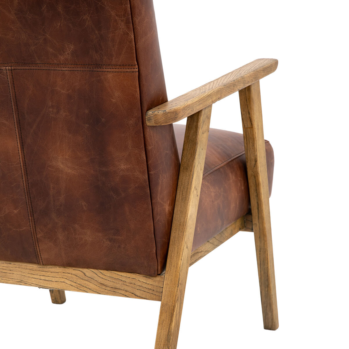 Gallery Neyland Brown Leather Armchair