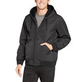 Kirkland Signature Men's Heavy Duty Hooded Work Jacket in Black, Large