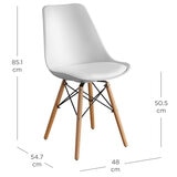 Eiffel Base White Chair, 2 Pack