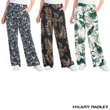 Hilary Radley Ladies Wide Leg Printed Linen Blend Pant in 3 Colours & 5 Sizes