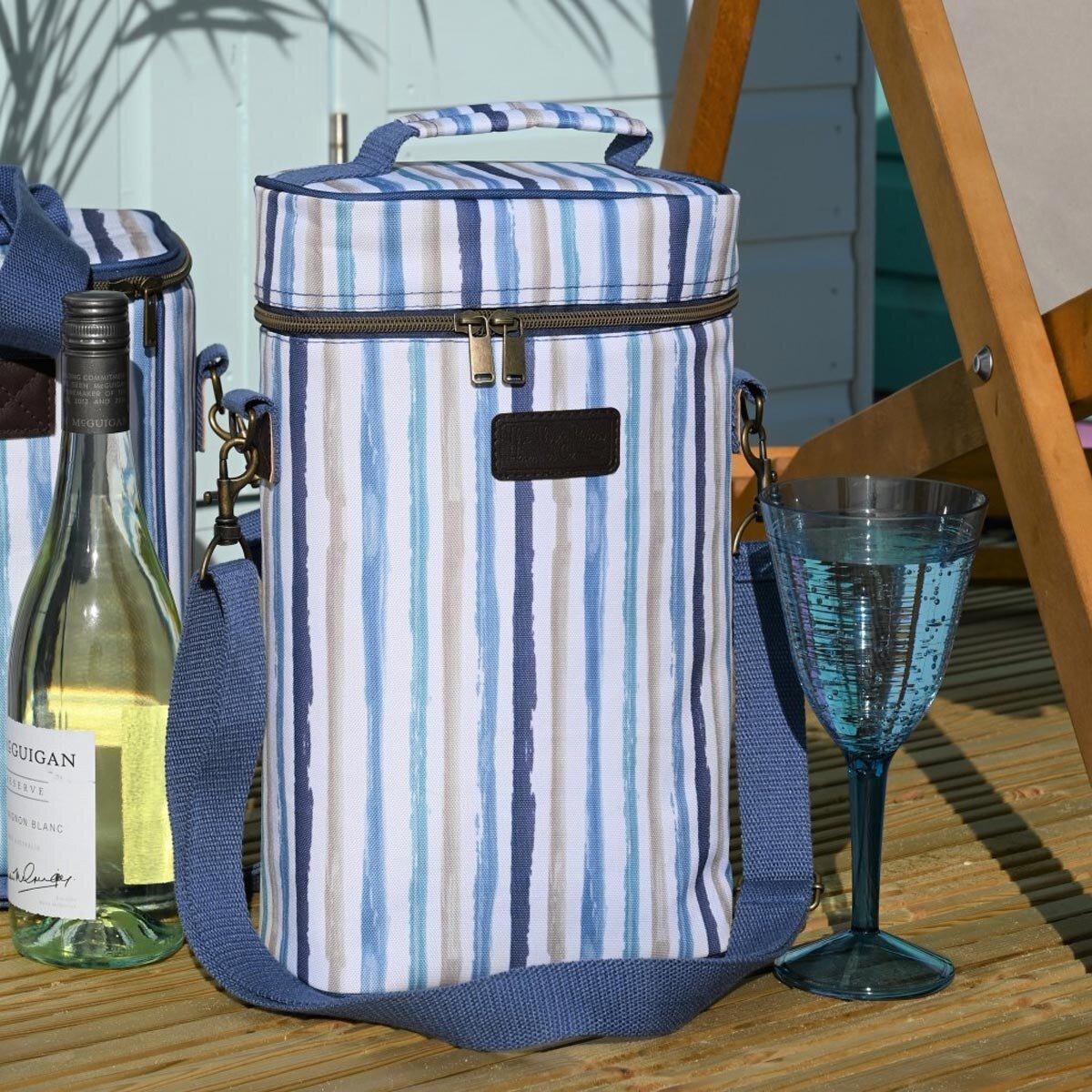 Navigate St Ives Family Cool Bag, 2 Bottle Bag & Picnic Blanket Bundle