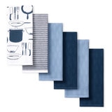 KitchenAid 6 Piece Printed Kitchen Towels, in Blue