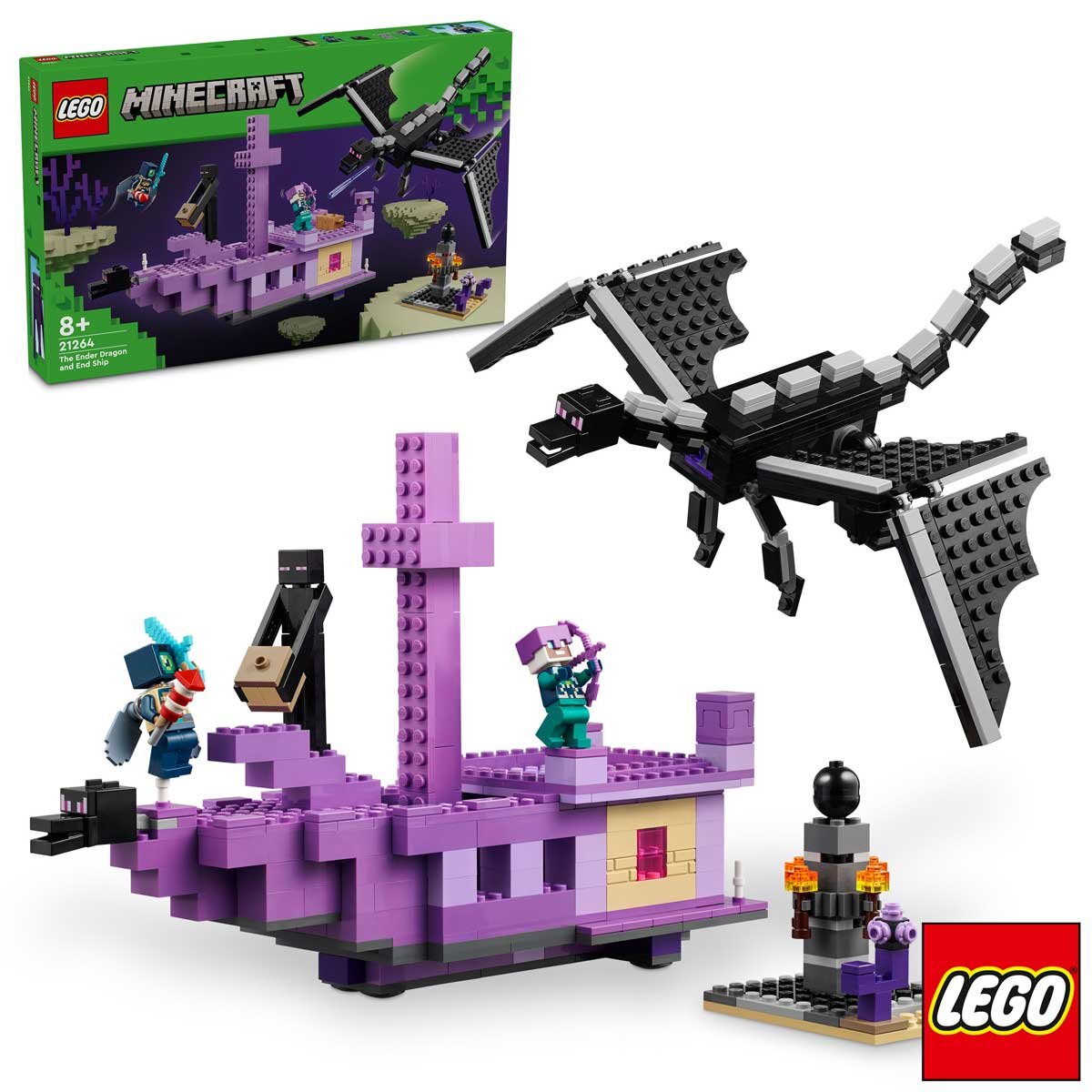 LEGO Minecraft The Ender Dragon and End Ship - Model 21264 (8+ Years)