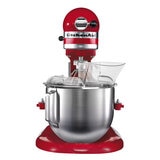 Front Profile KitchenAid Heavy Duty Red with bowl