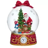 Buy Santa & Snowman Snowglobe with Clock Overview Image at Costco.co.uk
