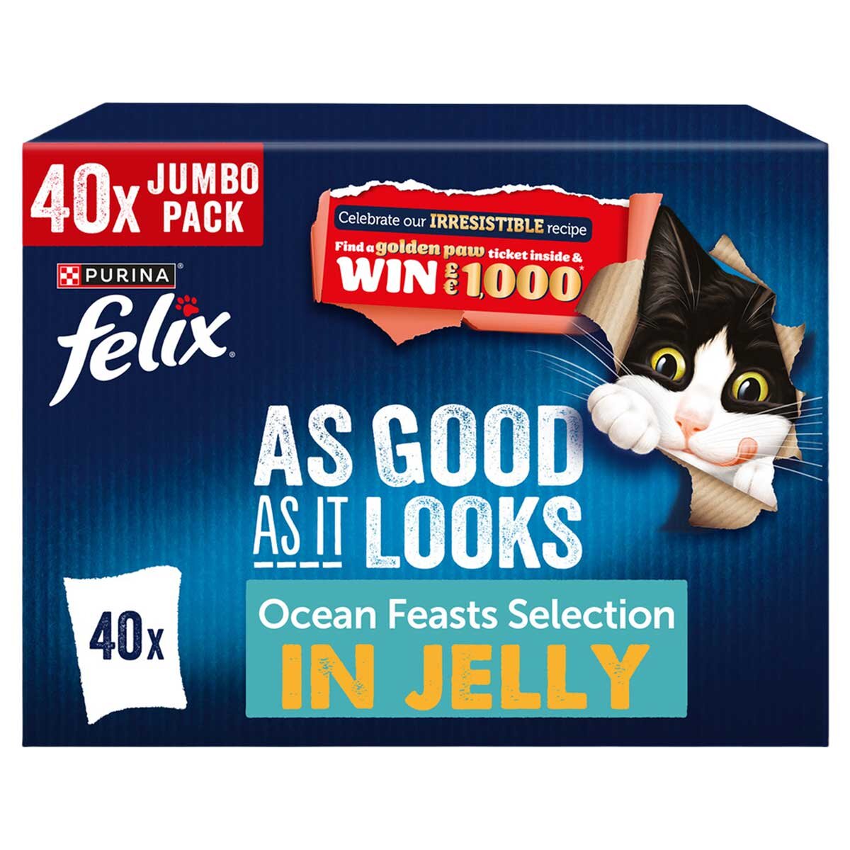 Felix As Good As It Looks Ocean Feasts Selection, 40 x 85g