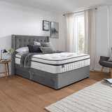 Silentnight 4 drawer velvet divan in charoal grey