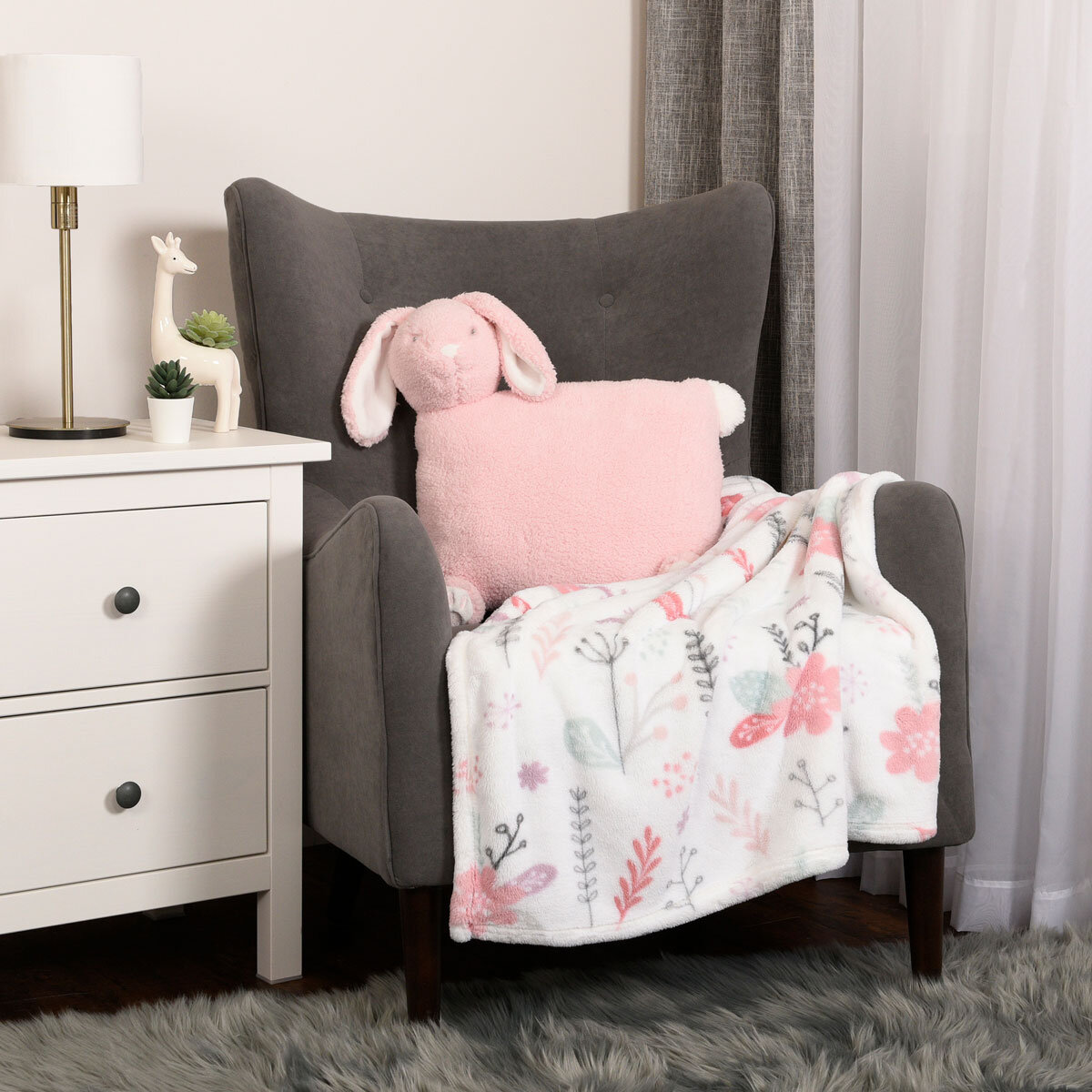 Snuggle Me Too 2 Piece Blanket & Plush Set in Bunny Design