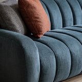 Gallery Coste Blue Fabric 3 Seater Sofa