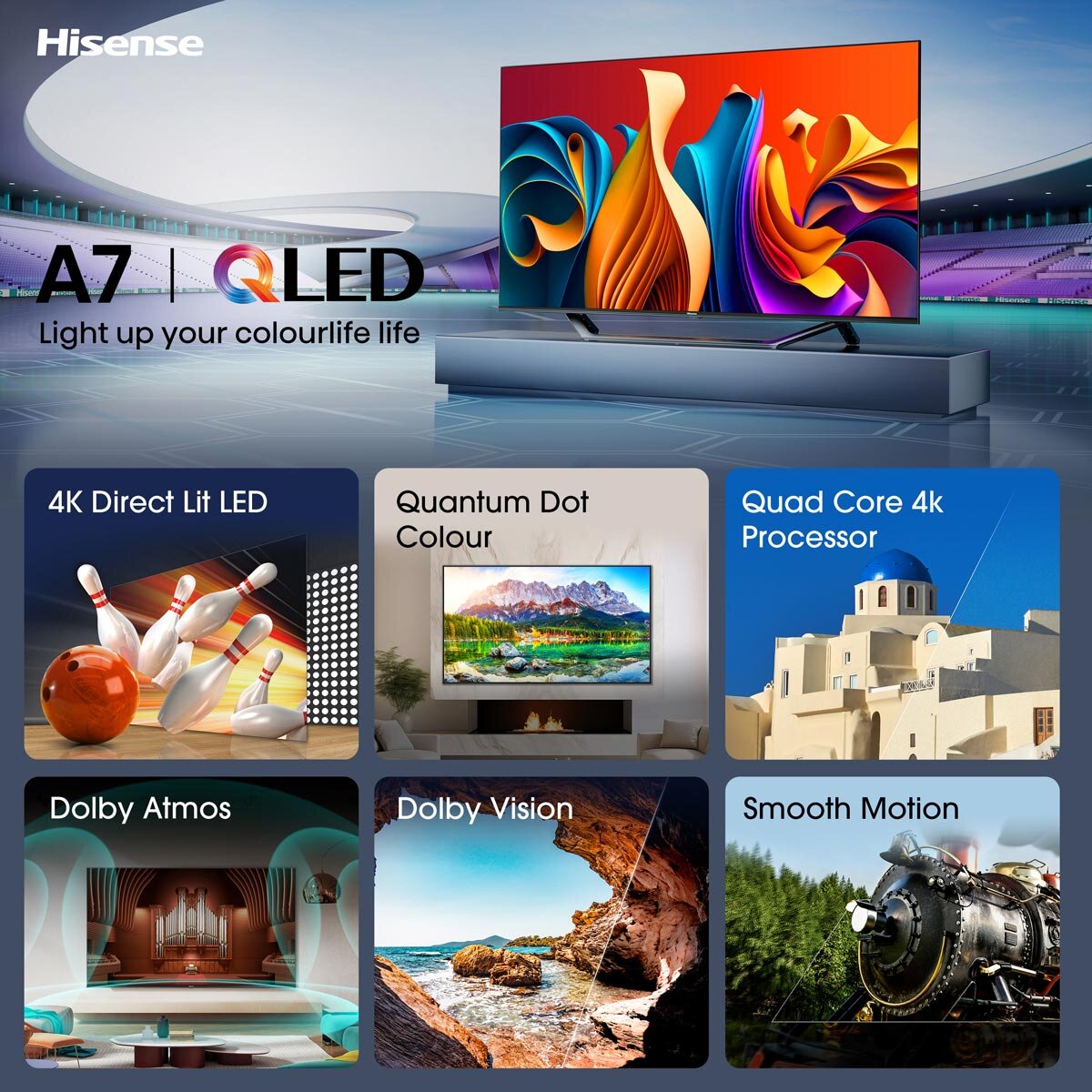 Infographics HISENSE 43A7NQTUK 43" 4K UHD QLED TV