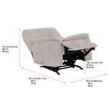 True Innovations Hayden Beige Fabric Manual Recliner Chair