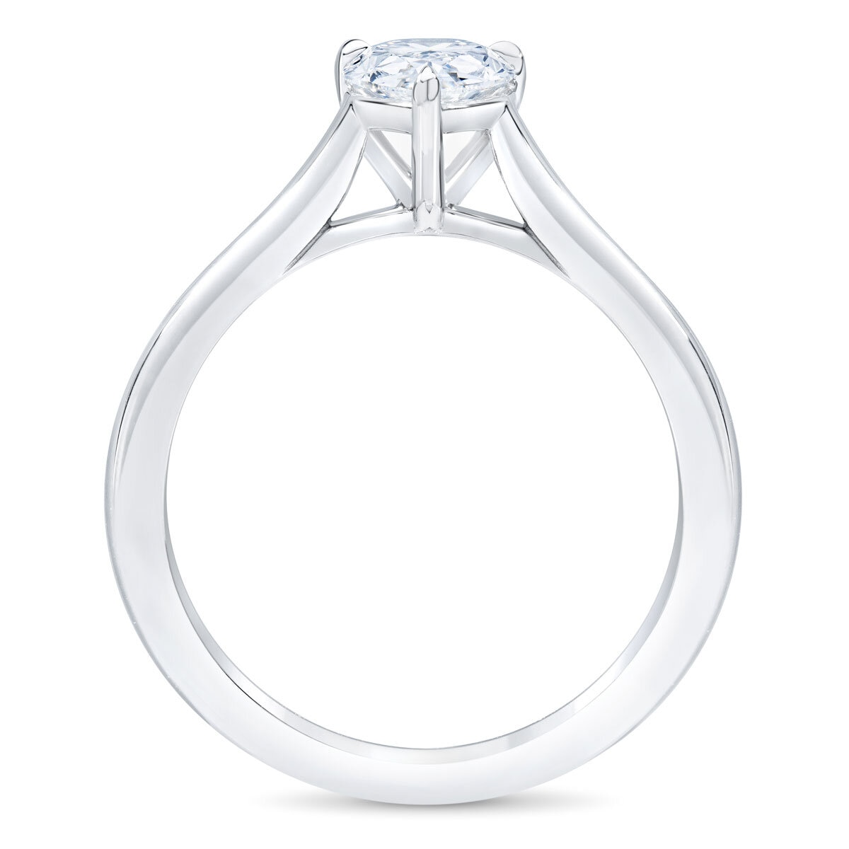 1.00ct Pear Cut Solitaire Ring, Platinum