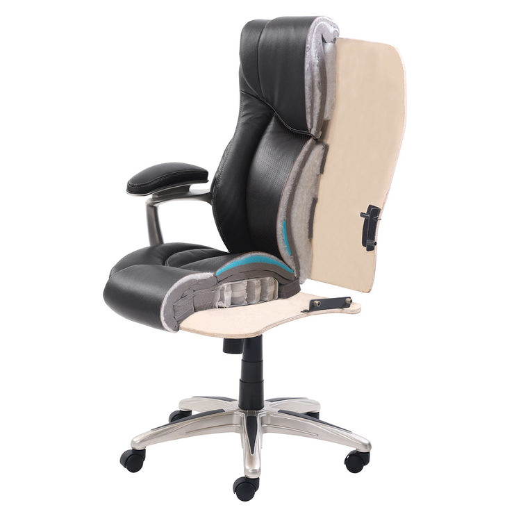 True Innovations Black Leather Executive Office Chair | Costco UK