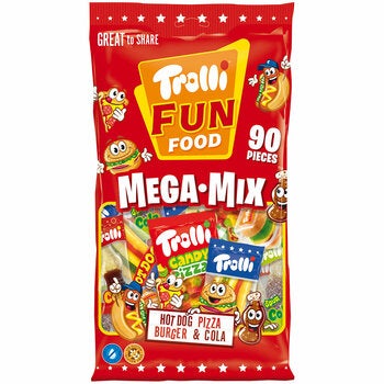 Trolli Fun Food Mega Mix Sweets, Pack of 90 Trolli Fun Food Mega Mix Sweets, Pack of 90
