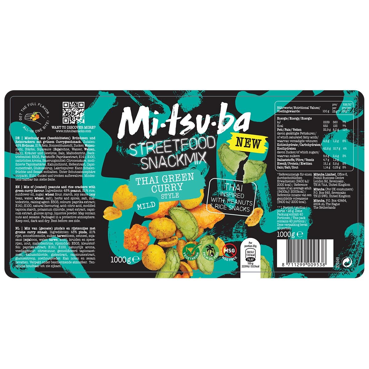 Mitsuba Thai Green Curry Style Street Food Mix, 1kg