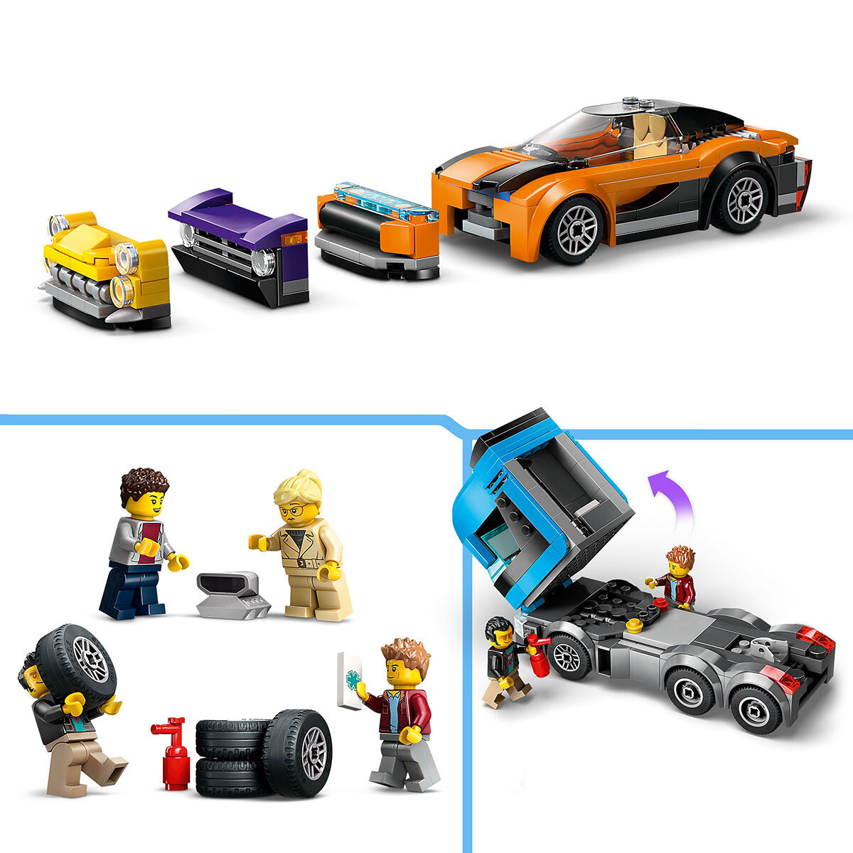 Lego City Car Transporter Truck with Sports Cars Item Image