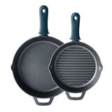 Tramontina Cast Iron Skillets with Silicone Grip, 2 Pack