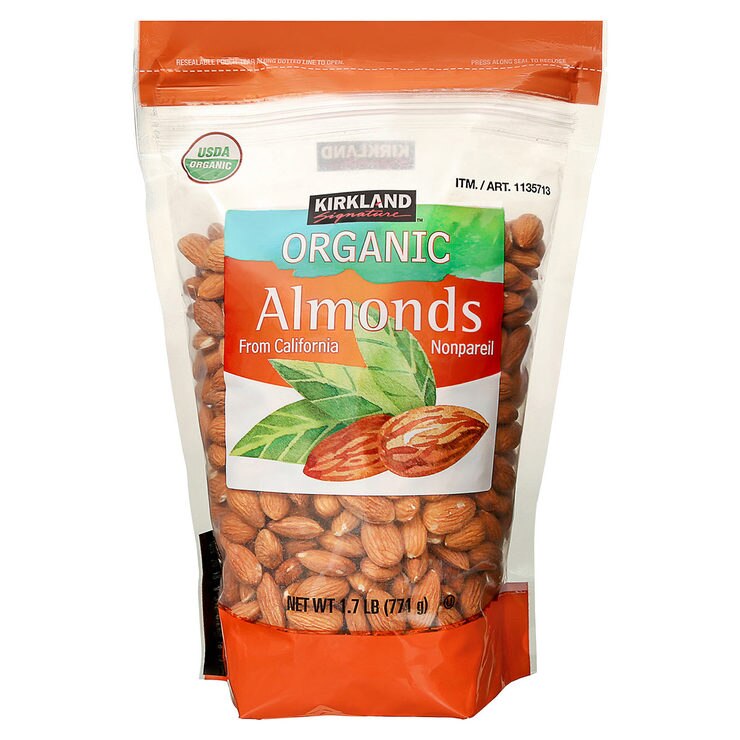 Kirkland Signature Organic Whole Almonds 771g Costco UK