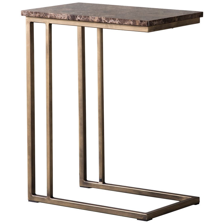 Emperor Brown Marble Side Table | Costco UK