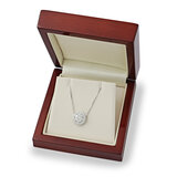 0.77ctw Round Brilliant Cut Diamond Cluster Pendant, 18ct White Gold