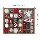 Buy 78 pack Ornaments Red/Silver Dimensions Image at costco.co.uk