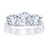 3ctw 3 Stone Ring, Platinum